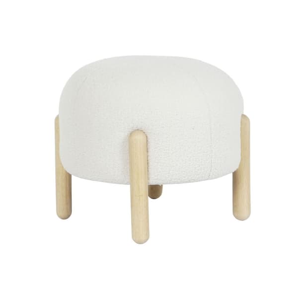 Jalkatuki DKD Home Decor 45 x 45 x 36 cm Puu Valkoinen