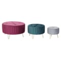 Miniatyrbillede 1 af 2: Fodstøtte DKD Home Decor 80 x 80 x 45 cm Metal Polyester Fløjl