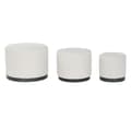 Pikkukuva 1 / 3: Jalkatuki DKD Home Decor Valkoinen Musta Polyesteri Puu MDF Scandi 60 x 60 x 45 cm (3 osaa)
