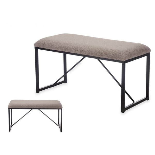Bänk Gift Decor TR23063-4 Brun Metall Tyg 81 x 42 x 38 cm