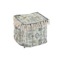 Miniatyrbillede 1 af 3: Puf DKD Home Decor Casablanca Blå Frynse 40 x 40 x 40 cm