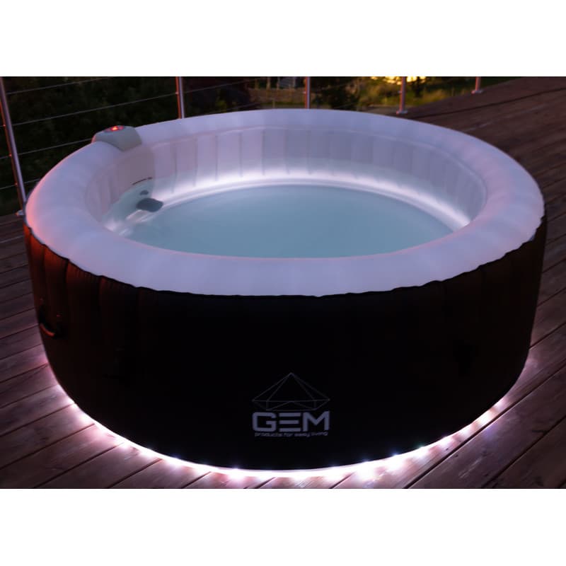 Gemspa Artic LED Uppblåsbart Spabad LED-belysning, 6-personer 208cm, runt