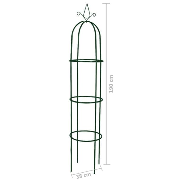 vidaXL Växtstöd obelisk 2 st