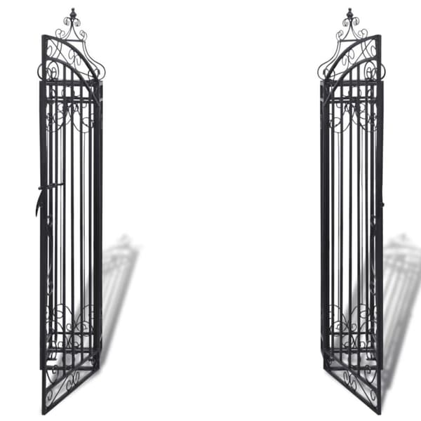 vidaXL dekorativ haveport smedejern 122 x 20,5 x 134 cm