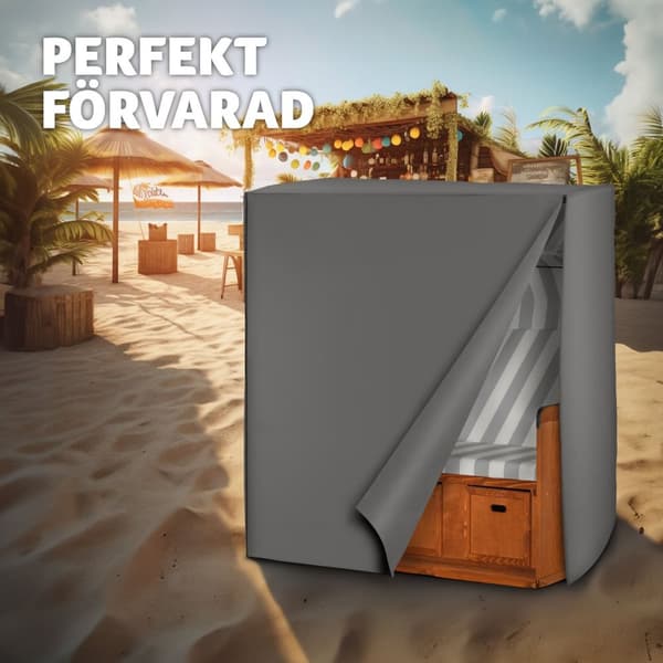 Skyddsöverdrag för strandkorg - grå