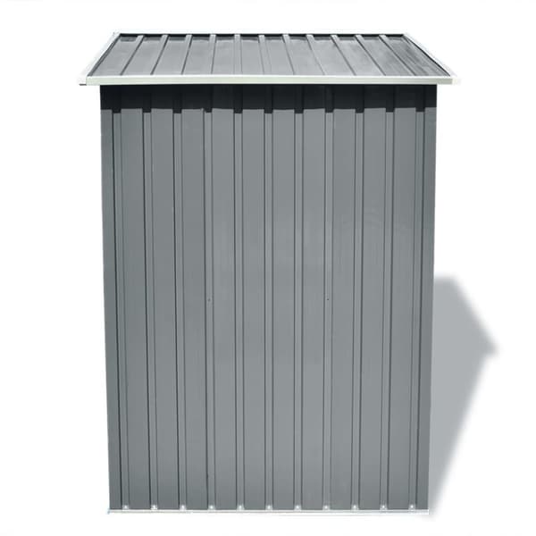 vidaXL Puutarhan varastovaja Metalli 204x132x186 cm Harmaa