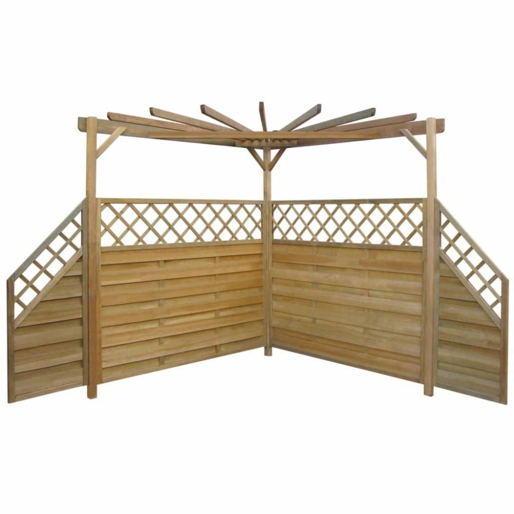 vidaXL Pergola 256x256x225 cm impregnert furu