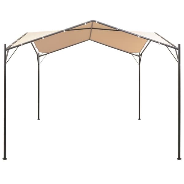vidaXL Huvimaja/paviljonki 3x3 teräs Beige