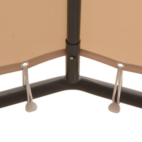 vidaXL Huvimaja/paviljonki 3x3 teräs Beige