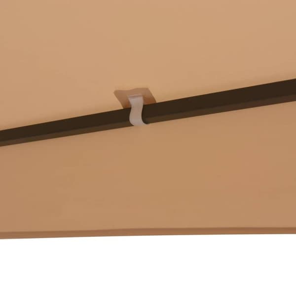 vidaXL havepavillon med baldakin sekskantet beige 323x265 cm