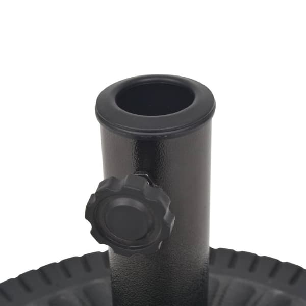 vidaXL parasolfod resin rund sort 29 kg