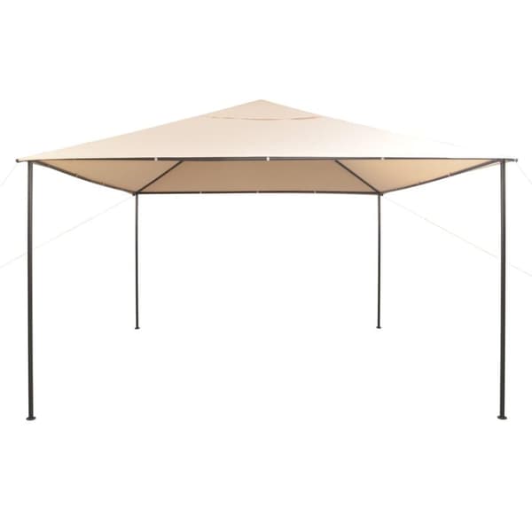 vidaXL Paviljongtelt 4x4 m stål beige