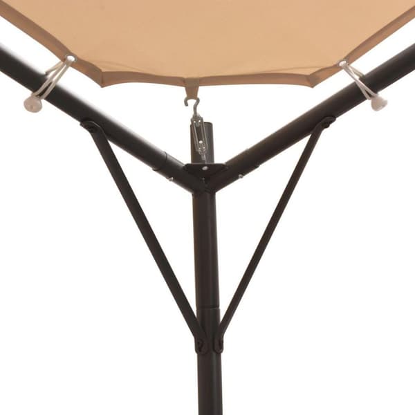 vidaXL Paviljongtelt 4x4 m stål beige