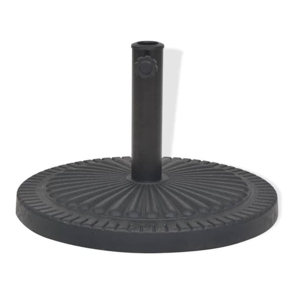 vidaXL Parasollfot harpiks rund svart 29 kg