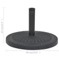 Miniatyrbilde 7 av 7: vidaXL Parasollfot harpiks rund svart 29 kg