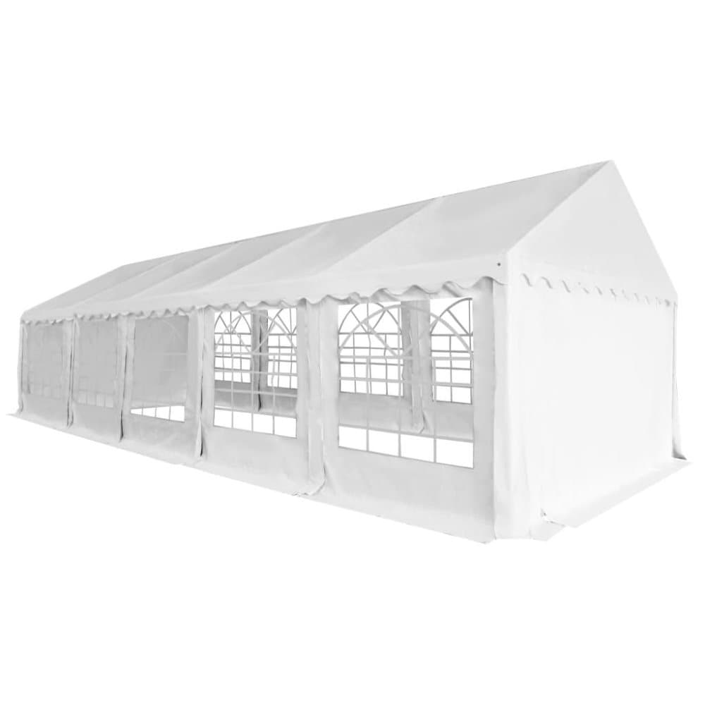 vidaXL Hagetelt PVC 5x10 m hvit