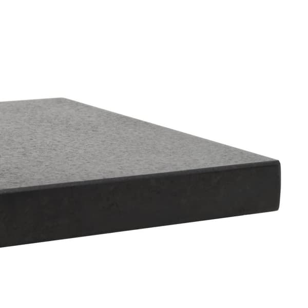 vidaXL Aurinkovarjon alusta graniitti 28,5 kg neliömäinen musta