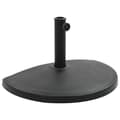 Miniatyrbillede 1 af 6: vidaXL parasolfod halvrund polyresin 15 kg sort