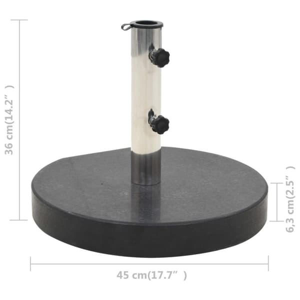 vidaXL parasolfod granit 30 kg rund sort