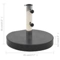 Miniatyrbillede 6 af 6: vidaXL parasolfod granit 30 kg rund sort