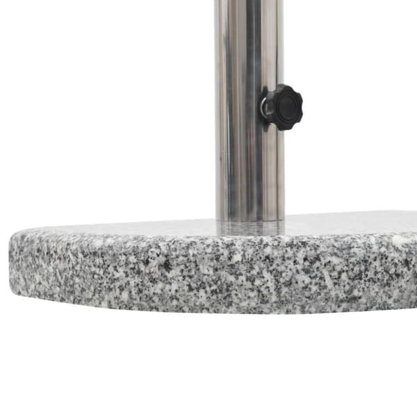 vidaXL Aurinkovarjon alusta graniitti 10 kg kaareva harmaa
