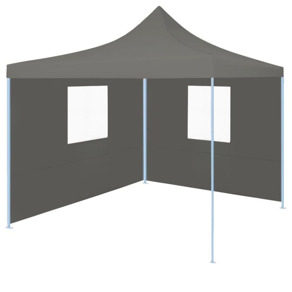 vidaXL Pop-Up hopfällbart partytält med 2 sidoväggar 3x3 m antracit