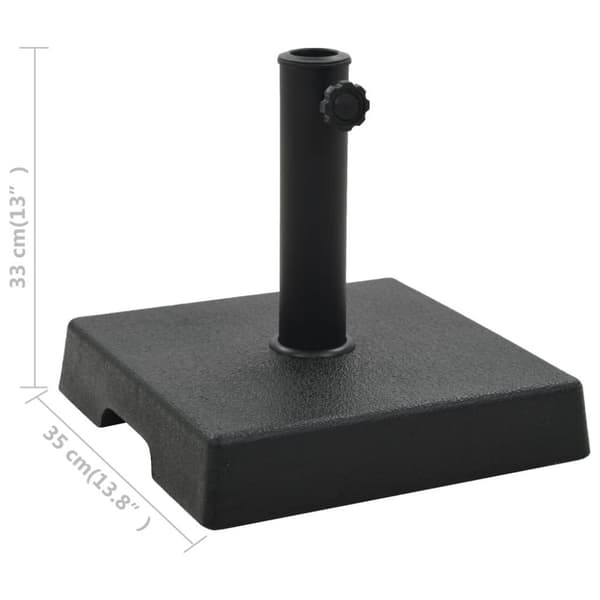 vidaXL Parasollfot fyrkantig polyresin 8 kg svart