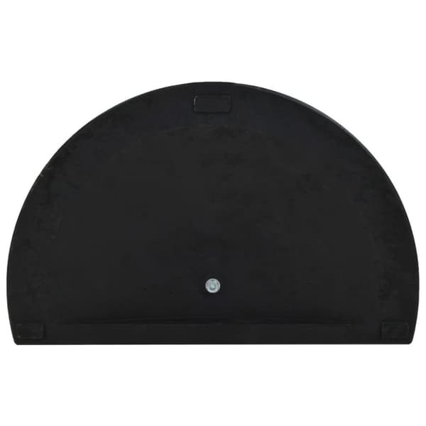 vidaXL Parasollfot polyresin halvrund 15 kg svart