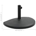 Miniatyrbilde 6 av 6: vidaXL Parasollfot polyresin halvrund 15 kg svart