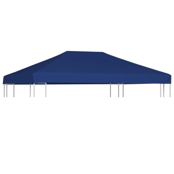 vidaXL Paviljongtak 310 g/m² 4x3 m blå