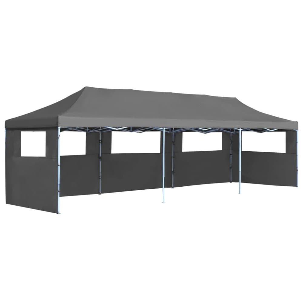 vidaXL Pop-Up hopfällbart partytält med 5 sidoväggar 3x9 m antracit