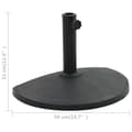 Miniatyrbild 6 av 6: vidaXL Parasollfot halvrund polyresin 9 kg svart