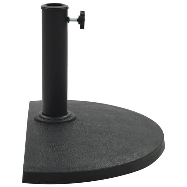 vidaXL Parasollfot halvrund polyresin 9 kg svart
