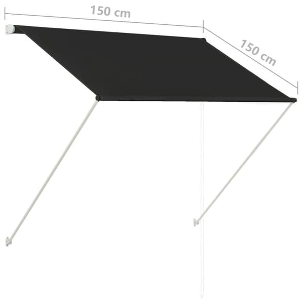 vidaXL foldemarkise 150x150 cm antracitgrå