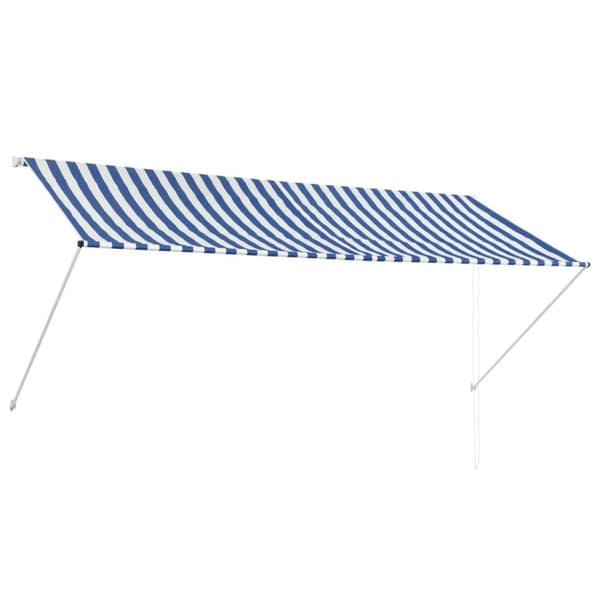 vidaXL Markis 300x150 cm blå och vit