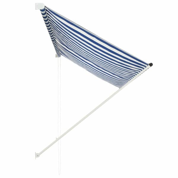 vidaXL Markis 250x150 cm blå och vit