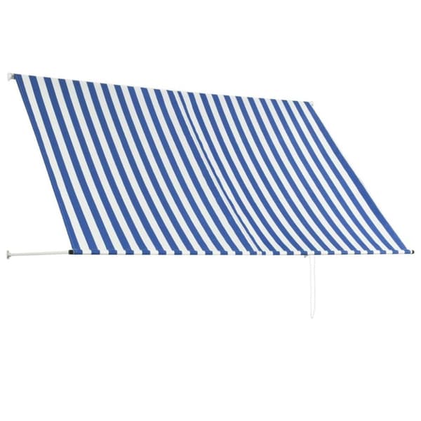 vidaXL Markis 250x150 cm blå och vit