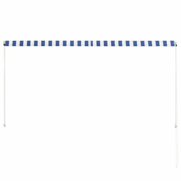 vidaXL Markis 250x150 cm blå och vit