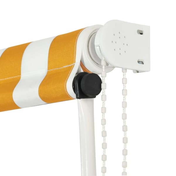 vidaXL Uttrekkbar markise 300x150 cm gul og hvit