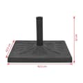 Miniatyrbillede 8 af 8: vidaXL parasolfod resin firkant sort 12 kg