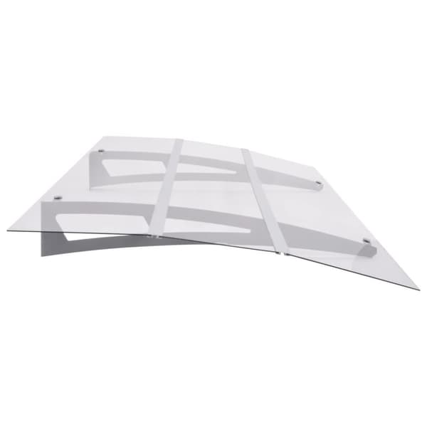 vidaXL Ovikatos hopea ja läpinäkyvä 150x90 cm PET