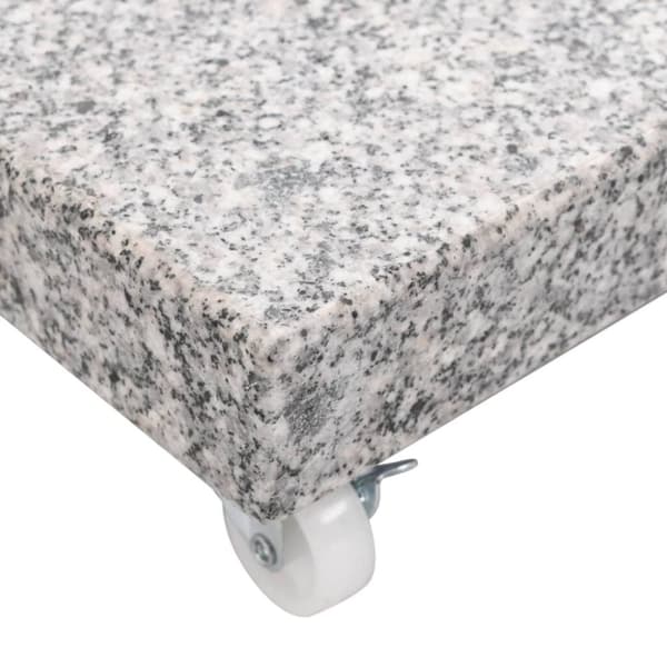 vidaXL Aurinkovarjon alusta graniitti 30 kg neliömäinen harmaa