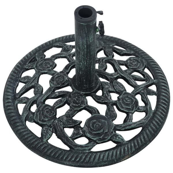 vidaXL Parasollbase grønn 9 kg 40 cm støpejern