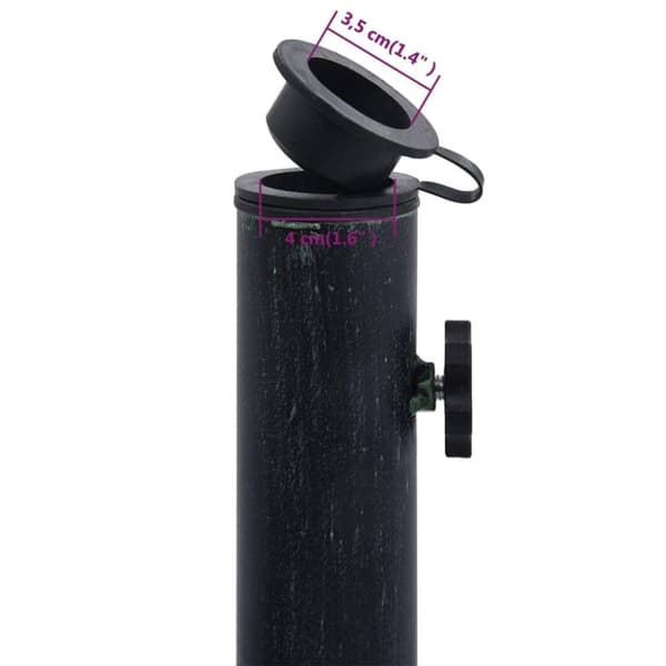 vidaXL Parasollbase grønn 9 kg 40 cm støpejern