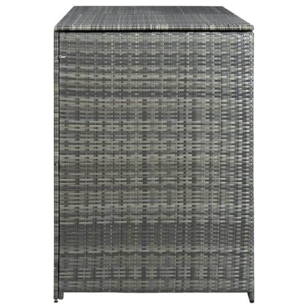 vidaXL dobbelt skraldespandsskjuler 148x77x111 cm polyrattan grå