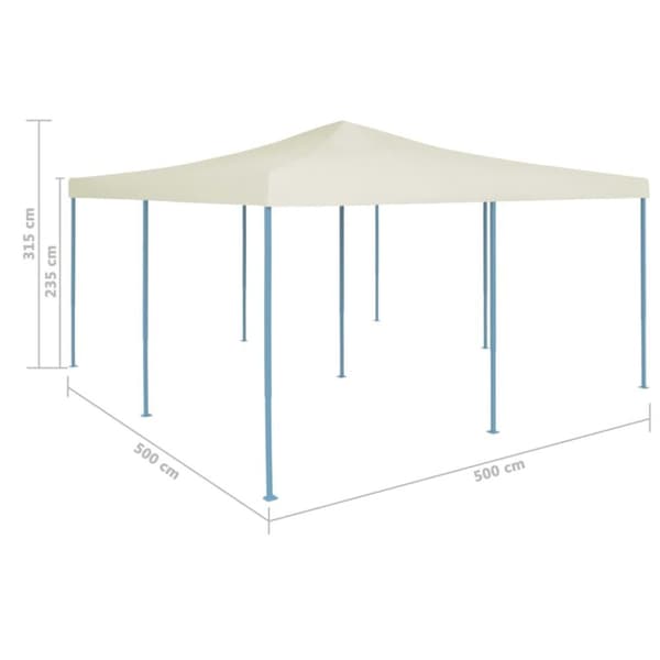 vidaXL foldbar pavillon 5x5 m cremefarvet