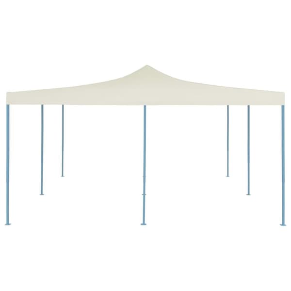 vidaXL foldbar pavillon 5x5 m cremefarvet