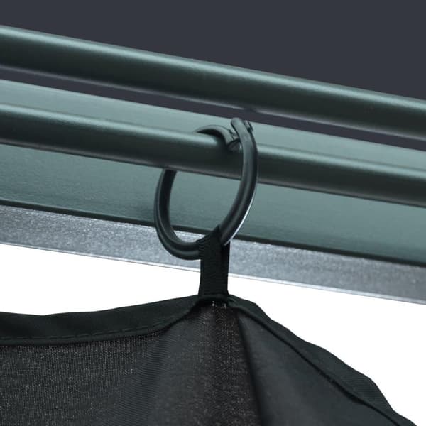 vidaXL Huvimaja verhoilla 300x300 cm antrasiitti alumiini