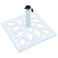 Miniatyrbilde 3 av 8: vidaXL Parasollfot hvit 12 kg 49 cm støpejern