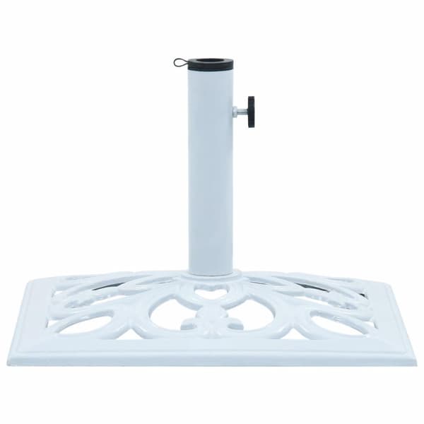 vidaXL Parasollfot hvit 12 kg 49 cm støpejern